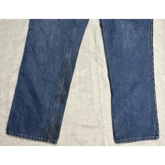 Carhartt Relaxed Fit Mens 34x32 Blue Jeans Denim Workwear Stains Work Tag 381-83 - Picture 14 of 16
